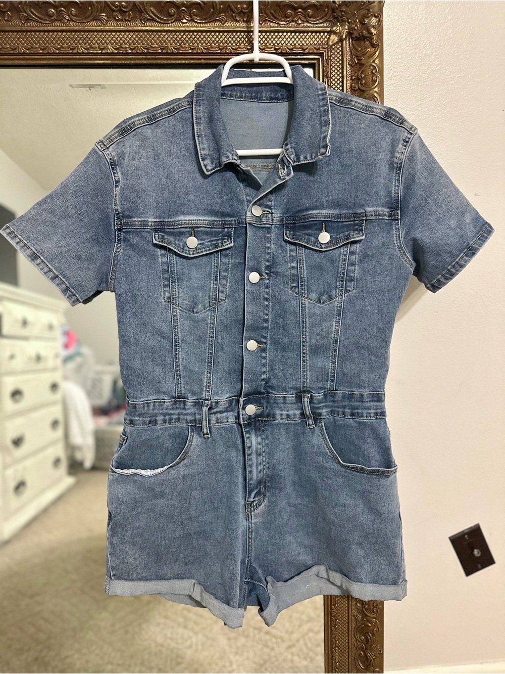 Denim Romper